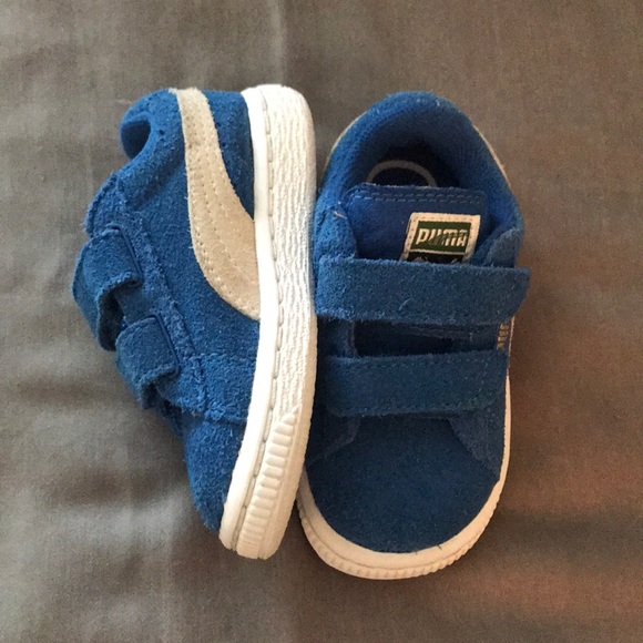 puma shoes canvas blue